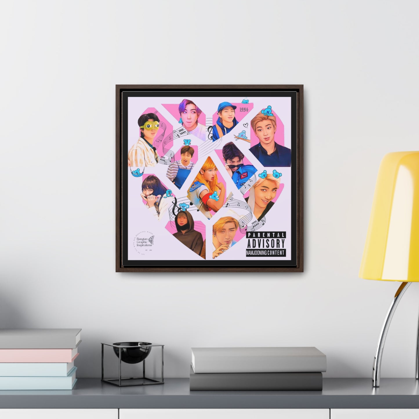 Namjooning Graphic Gallery Canvas Wraps, Square Frame