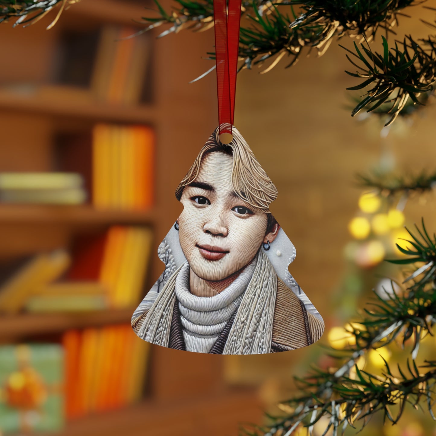 Christmas Jimin Metal Ornaments