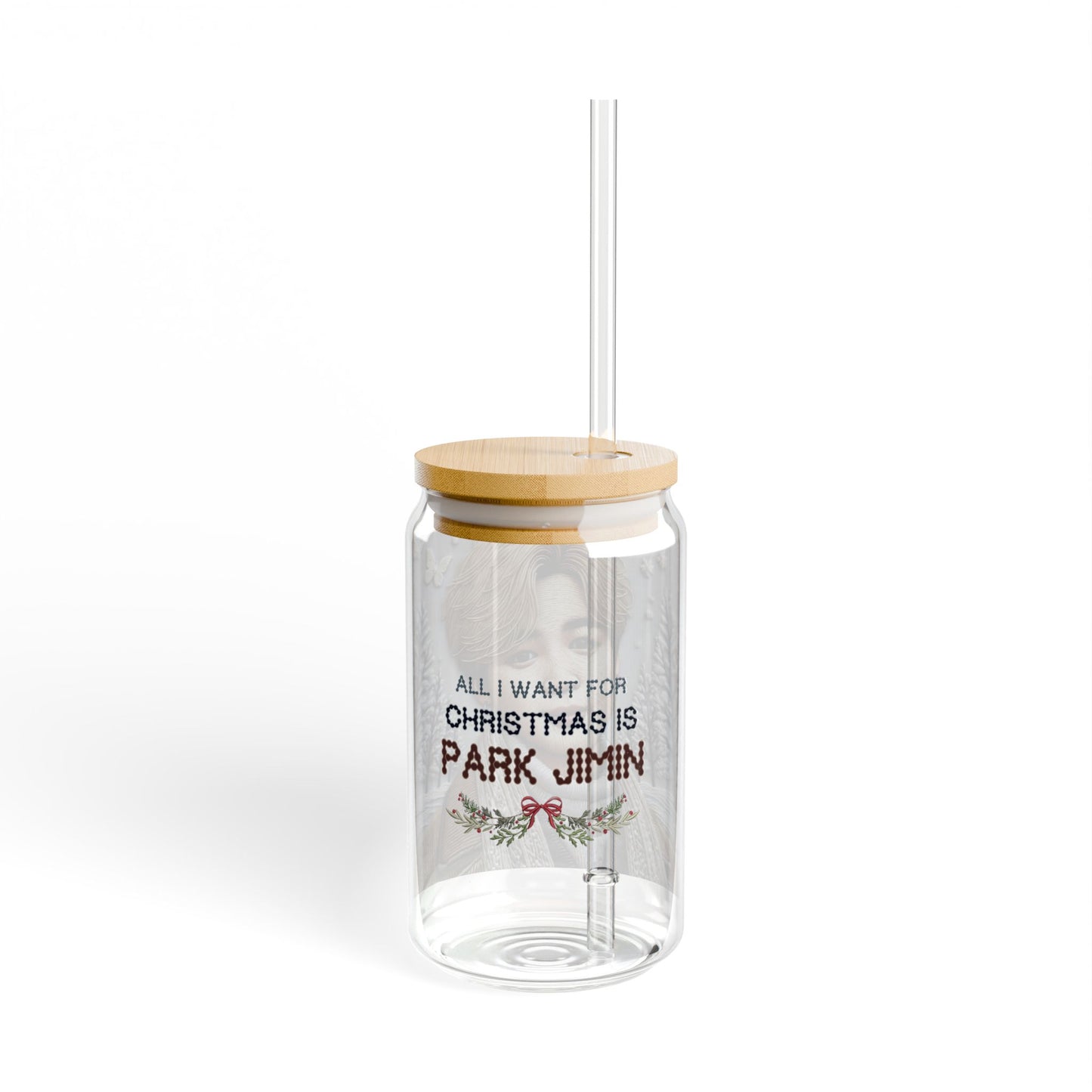 Christmas Jimin Sipper Glass, 16oz