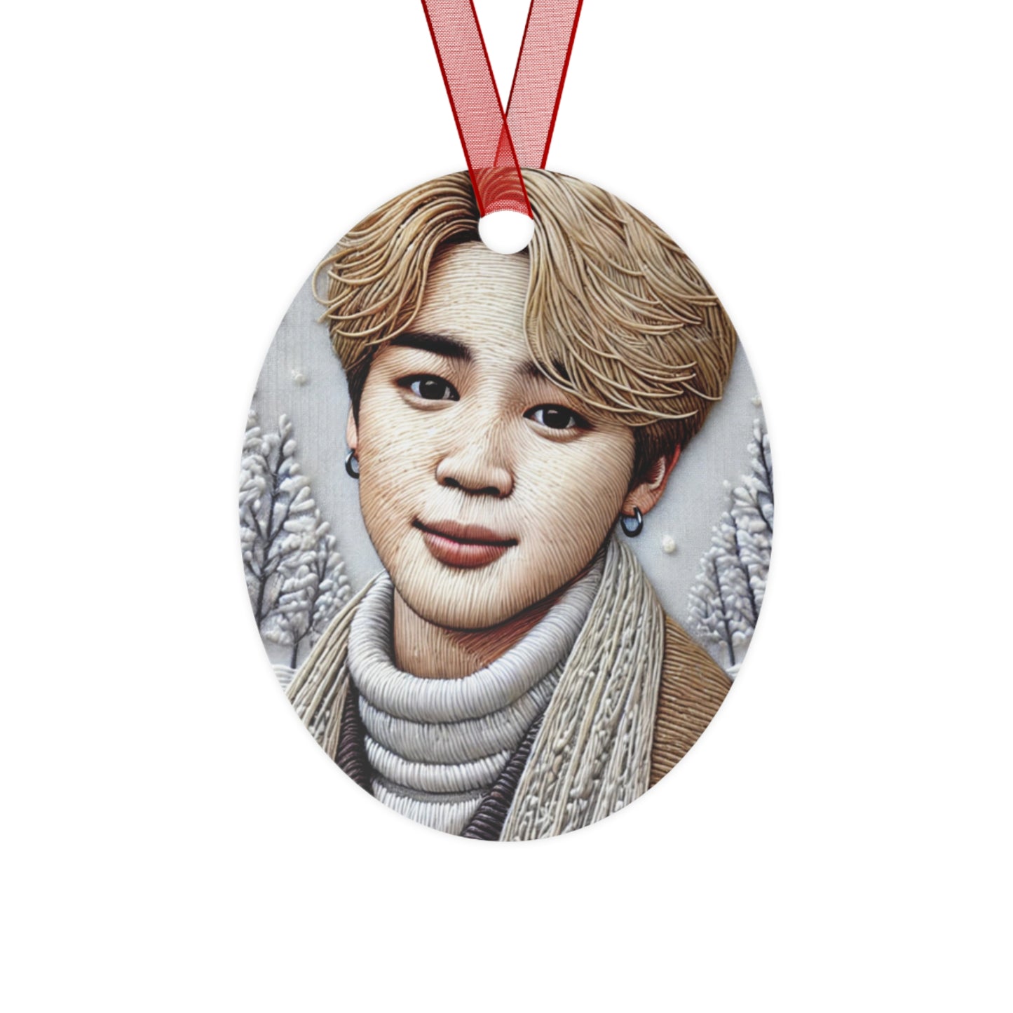 Christmas Jimin Metal Ornaments