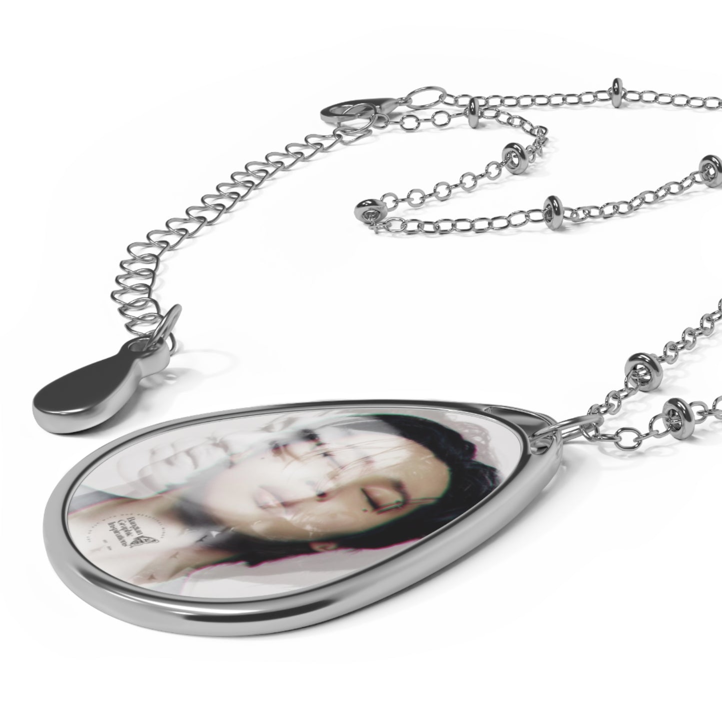 Jimin Graphic Oval Necklace