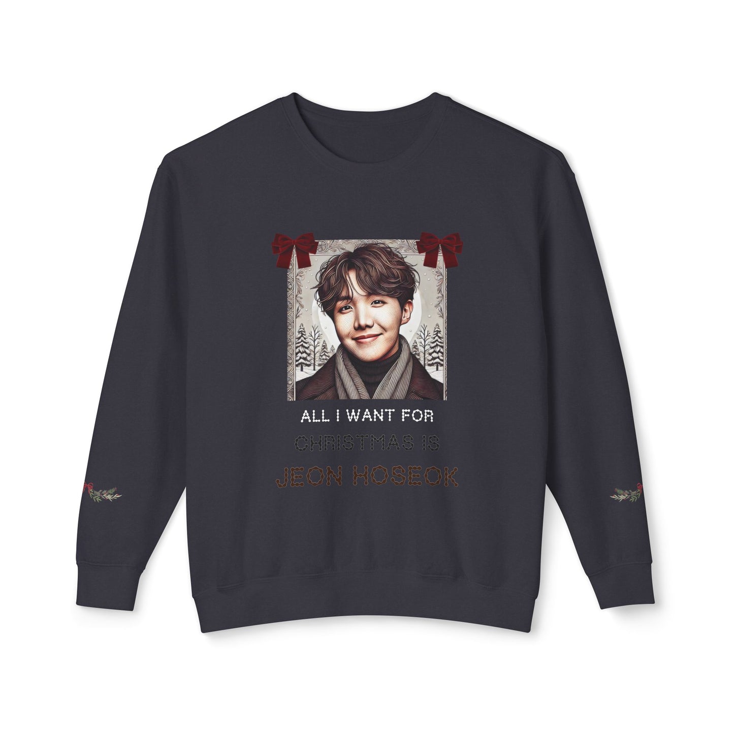 Christmas Jhope Unisex Lightweight Crewneck Sweatshirt