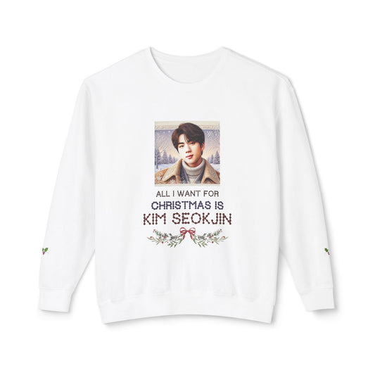 Christmas Jin Unisex Lightweight Crewneck Sweatshirt