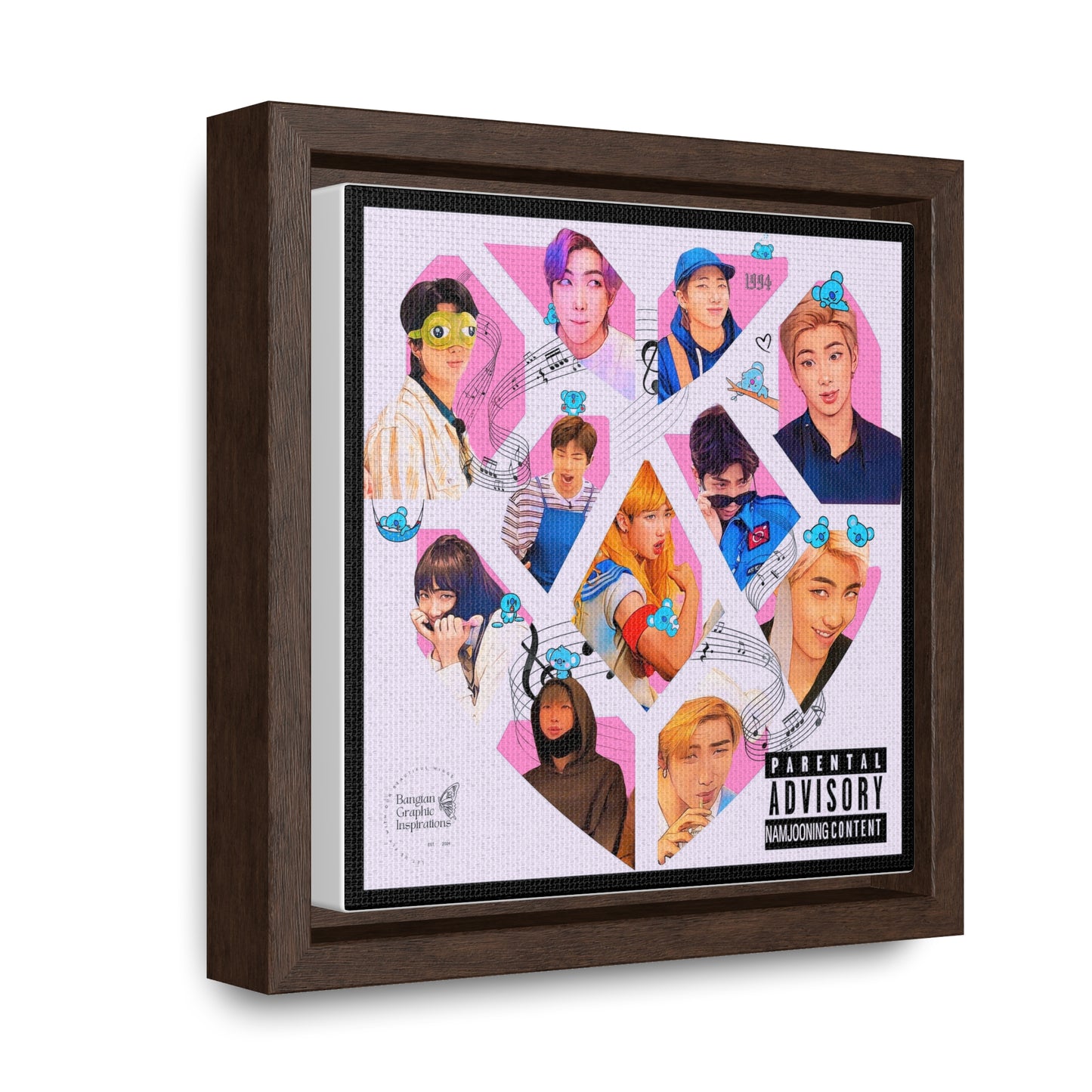 Namjooning Graphic Gallery Canvas Wraps, Square Frame