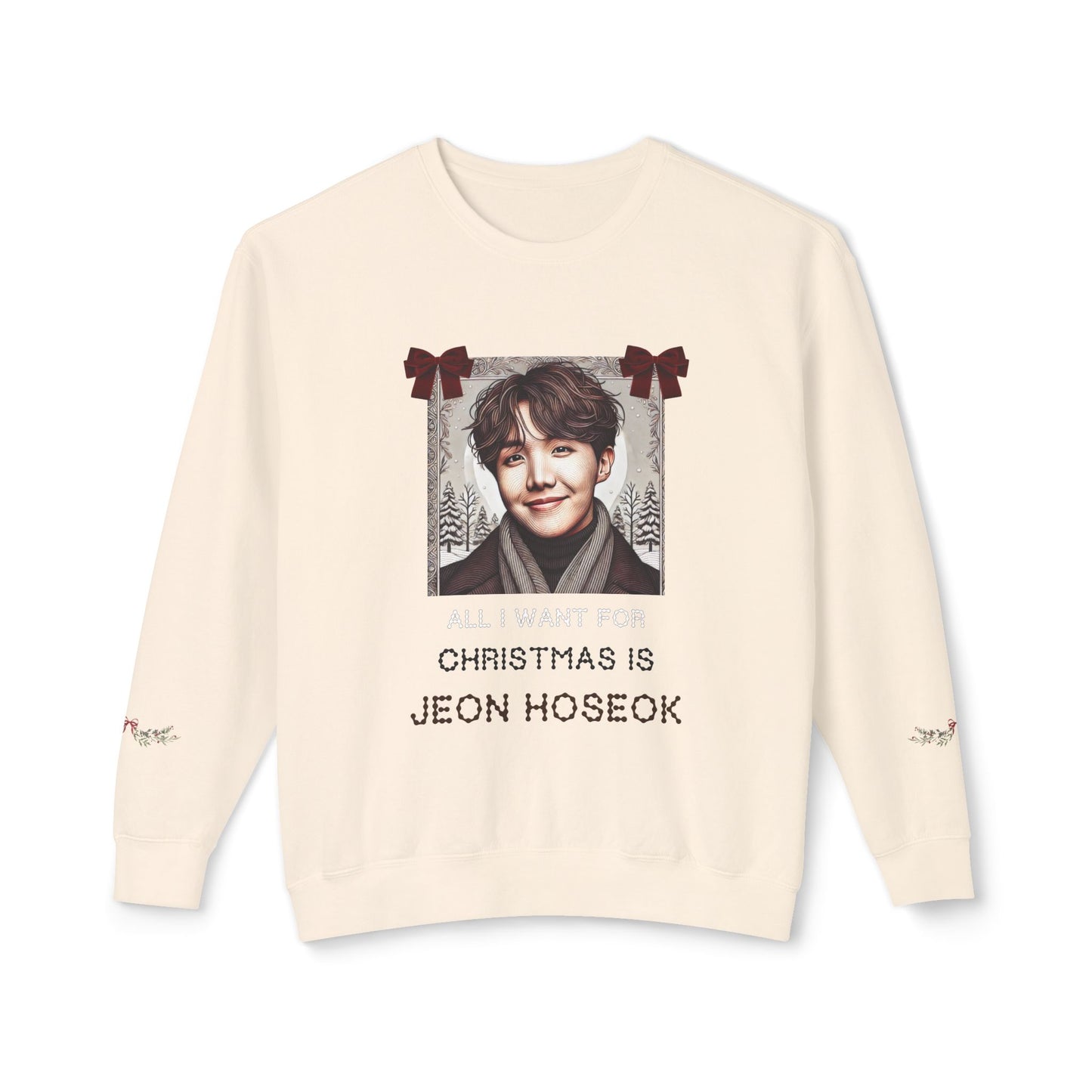 Christmas Jhope Unisex Lightweight Crewneck Sweatshirt