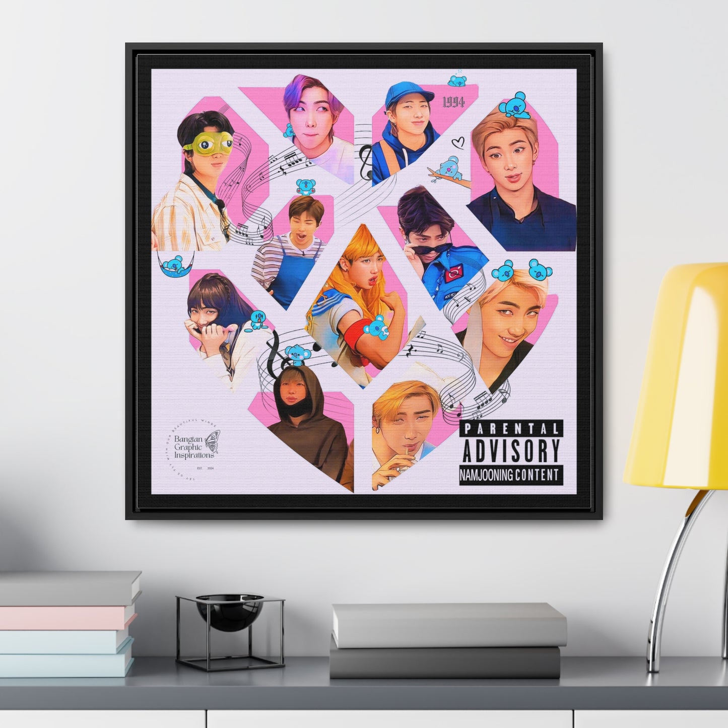 Namjooning Graphic Gallery Canvas Wraps, Square Frame