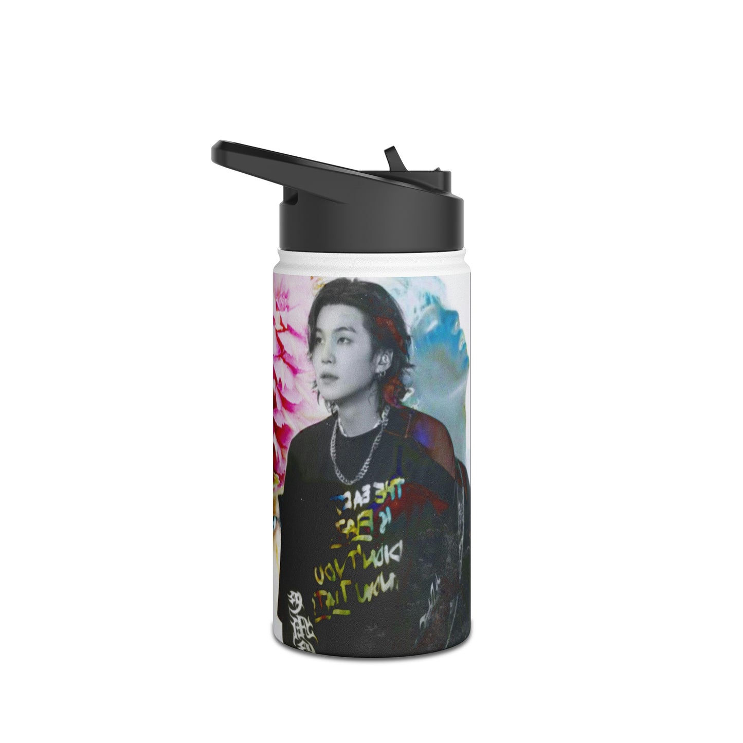 Agust D Graphic Stainless Steel Water Bottle, Standard Lid
