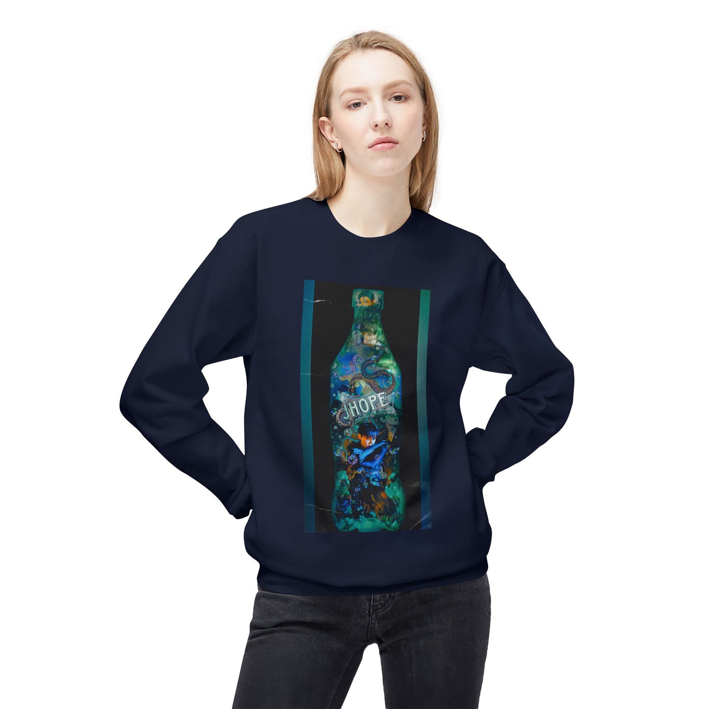 Jhope Graphic Unisex Midweight Softstyle Fleece Crewneck Sweatshirt