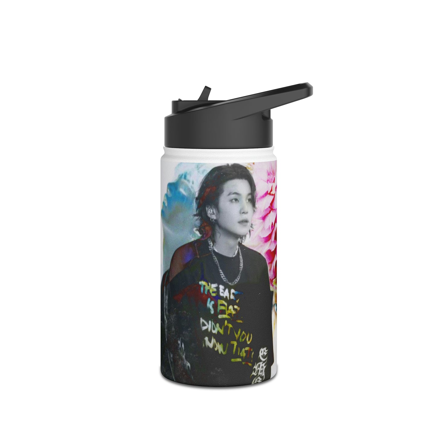 Agust D Graphic Stainless Steel Water Bottle, Standard Lid