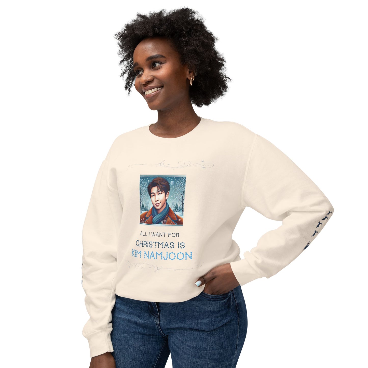 Christmas Namjoon Unisex Lightweight Crewneck Sweatshirt