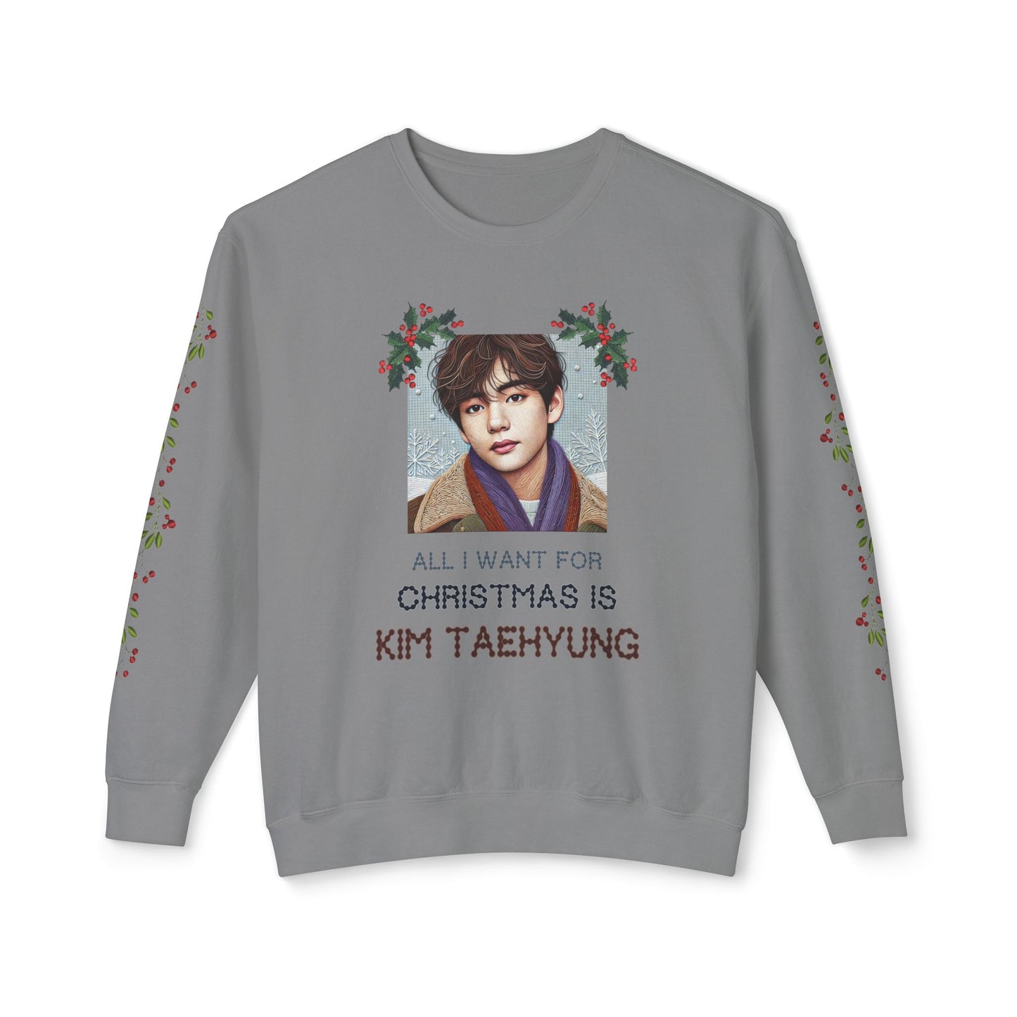 Christmas Taehyung Unisex Lightweight Crewneck Sweatshirt