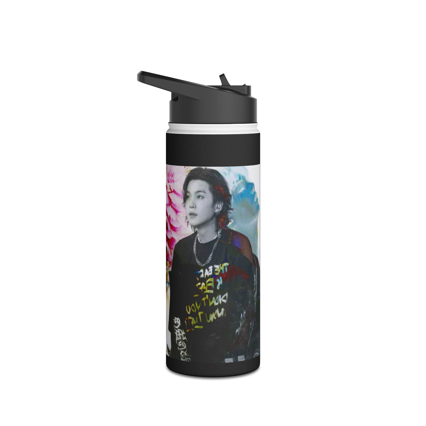 Agust D Graphic Stainless Steel Water Bottle, Standard Lid