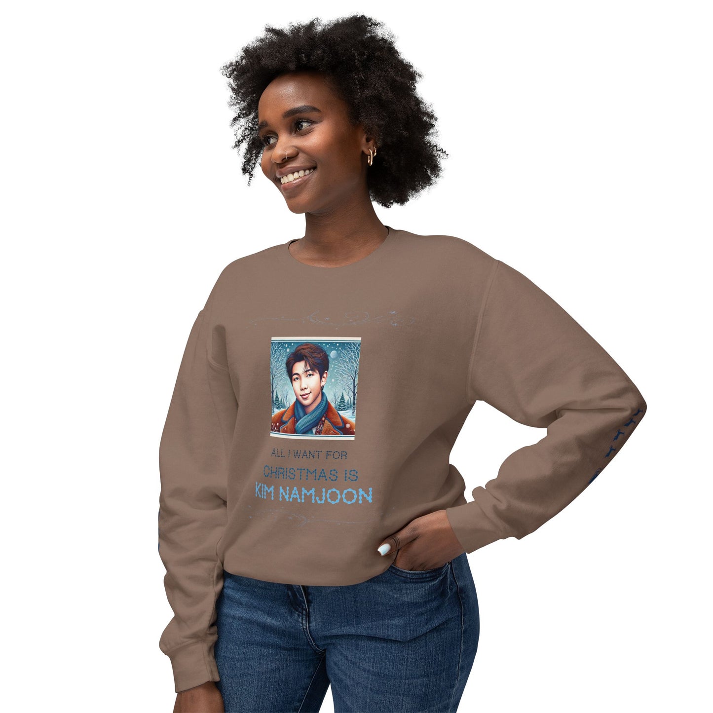 Christmas Namjoon Unisex Lightweight Crewneck Sweatshirt