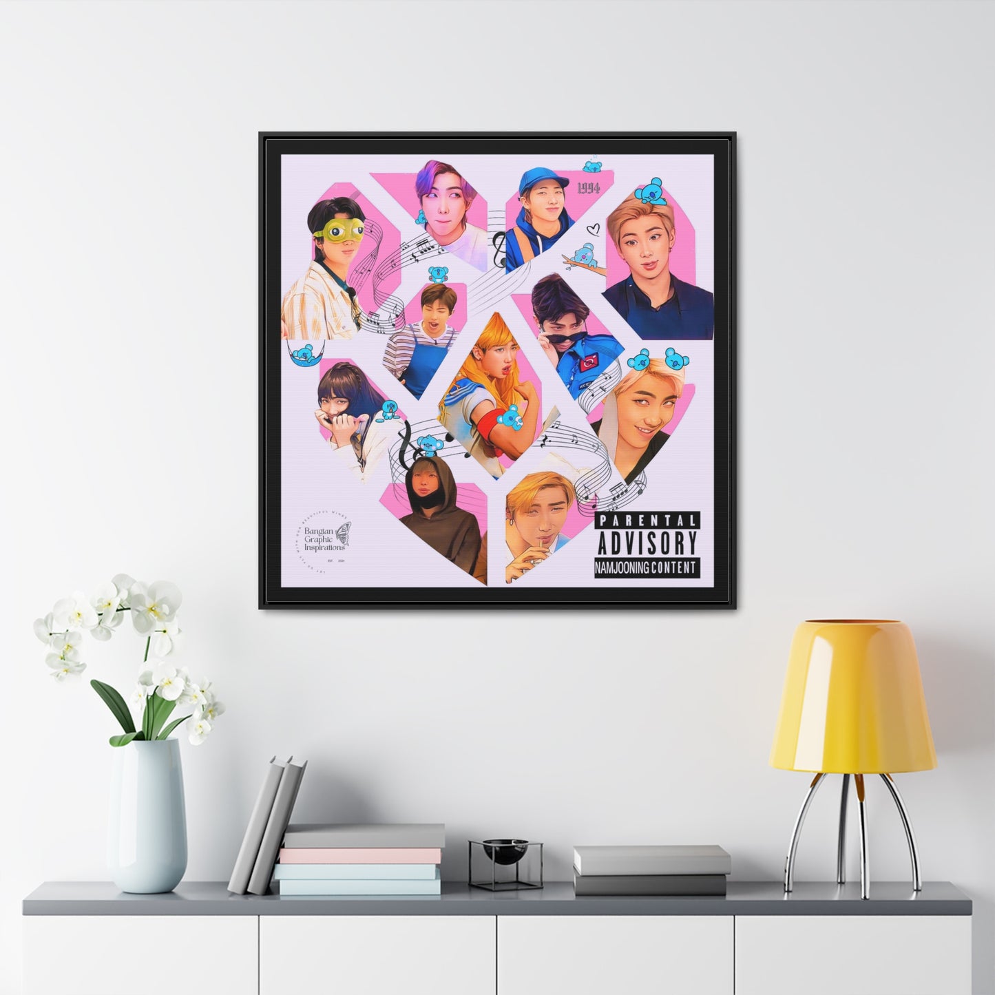 Namjooning Graphic Gallery Canvas Wraps, Square Frame