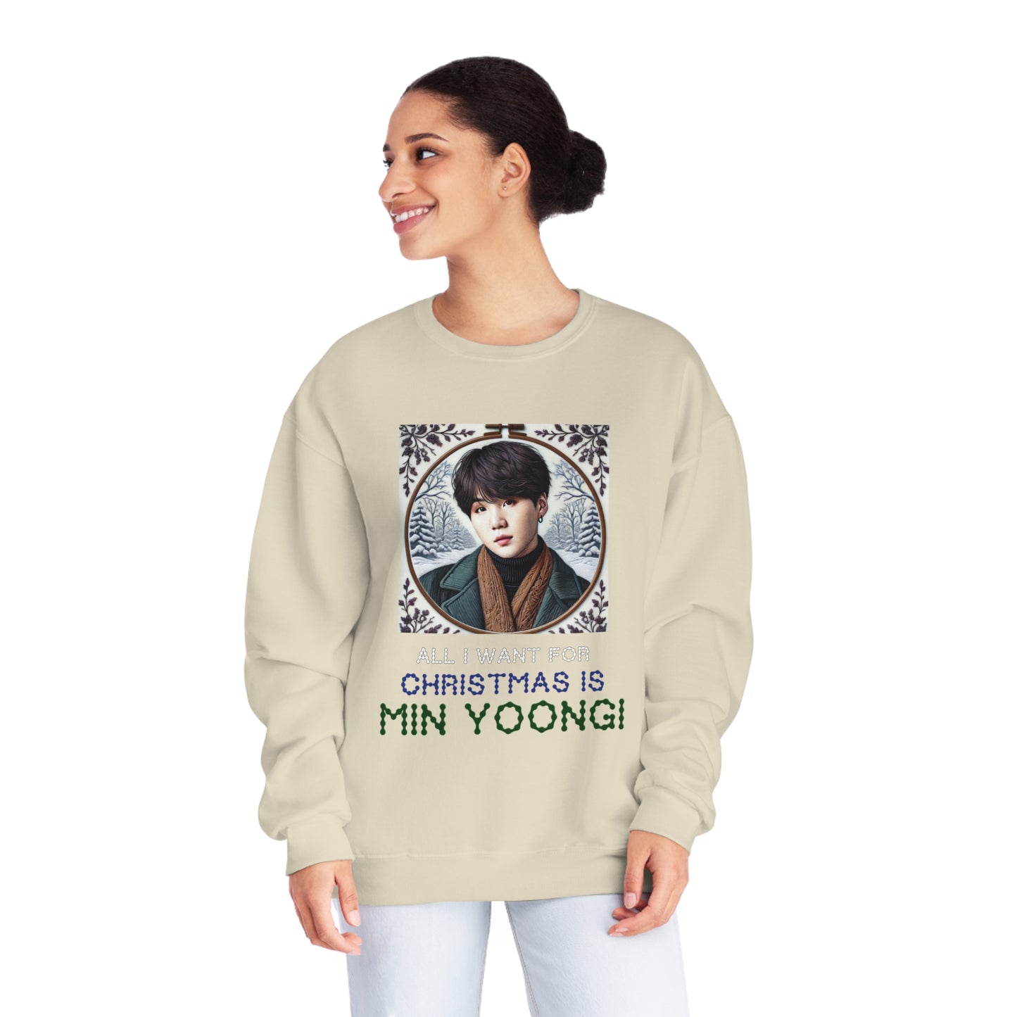 Christmas Yoongi Unisex NuBlend® Crewneck Sweatshirt