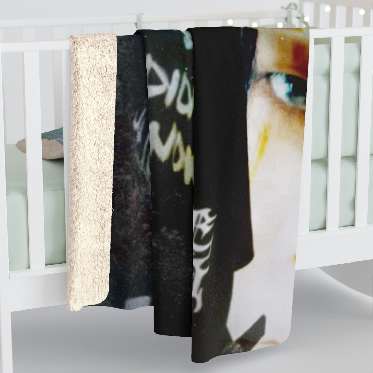 August D Graphic Sherpa Fleece Blanket