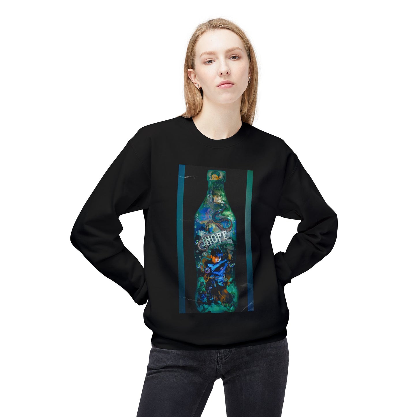 Jhope Graphic Unisex Midweight Softstyle Fleece Crewneck Sweatshirt