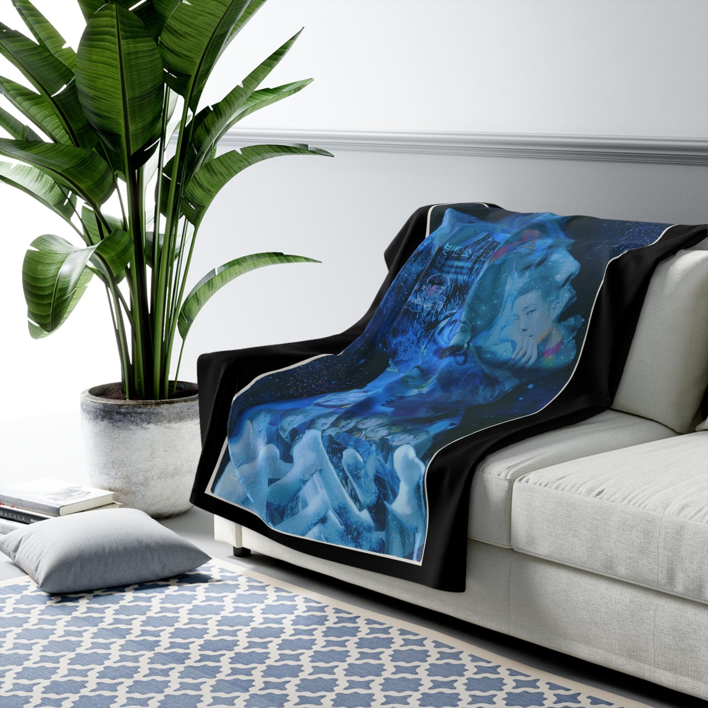 Namjoon Graphic Sherpa Fleece Blanket