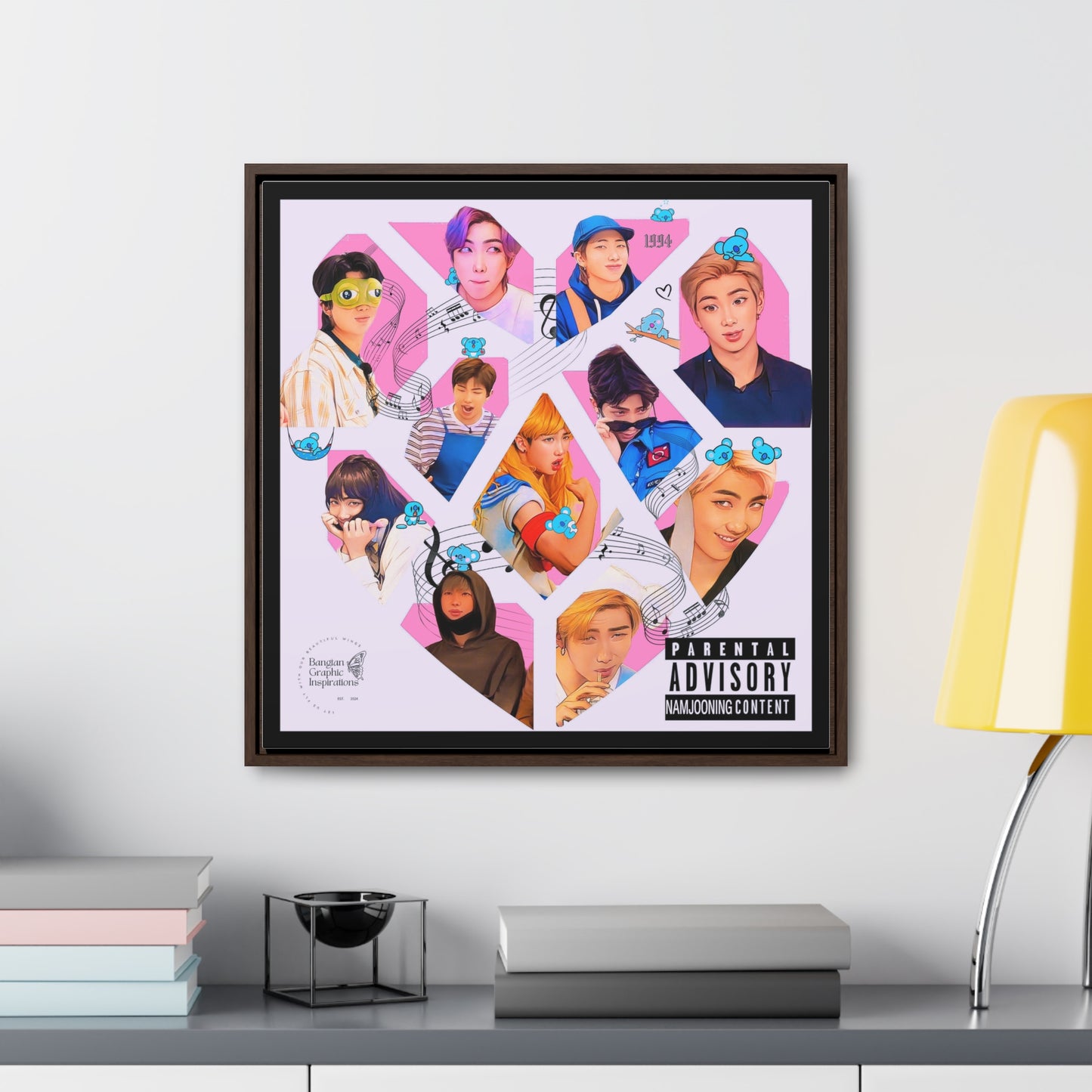 Namjooning Graphic Gallery Canvas Wraps, Square Frame