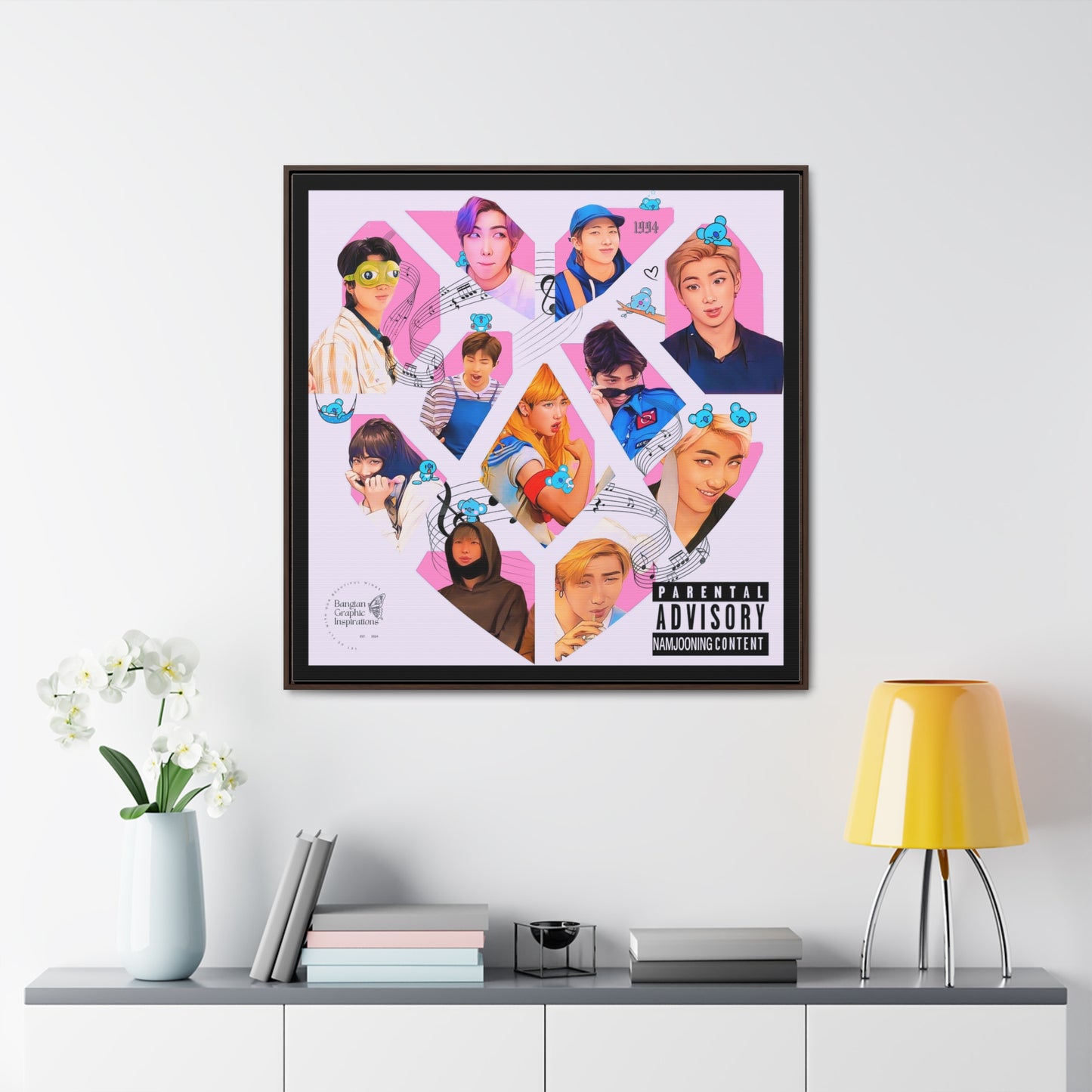 Namjooning Graphic Gallery Canvas Wraps, Square Frame