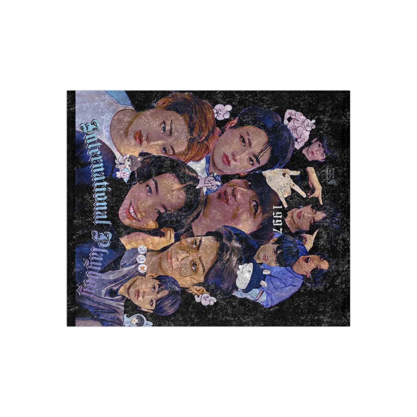 International Playboy Crushed Velvet Blanket