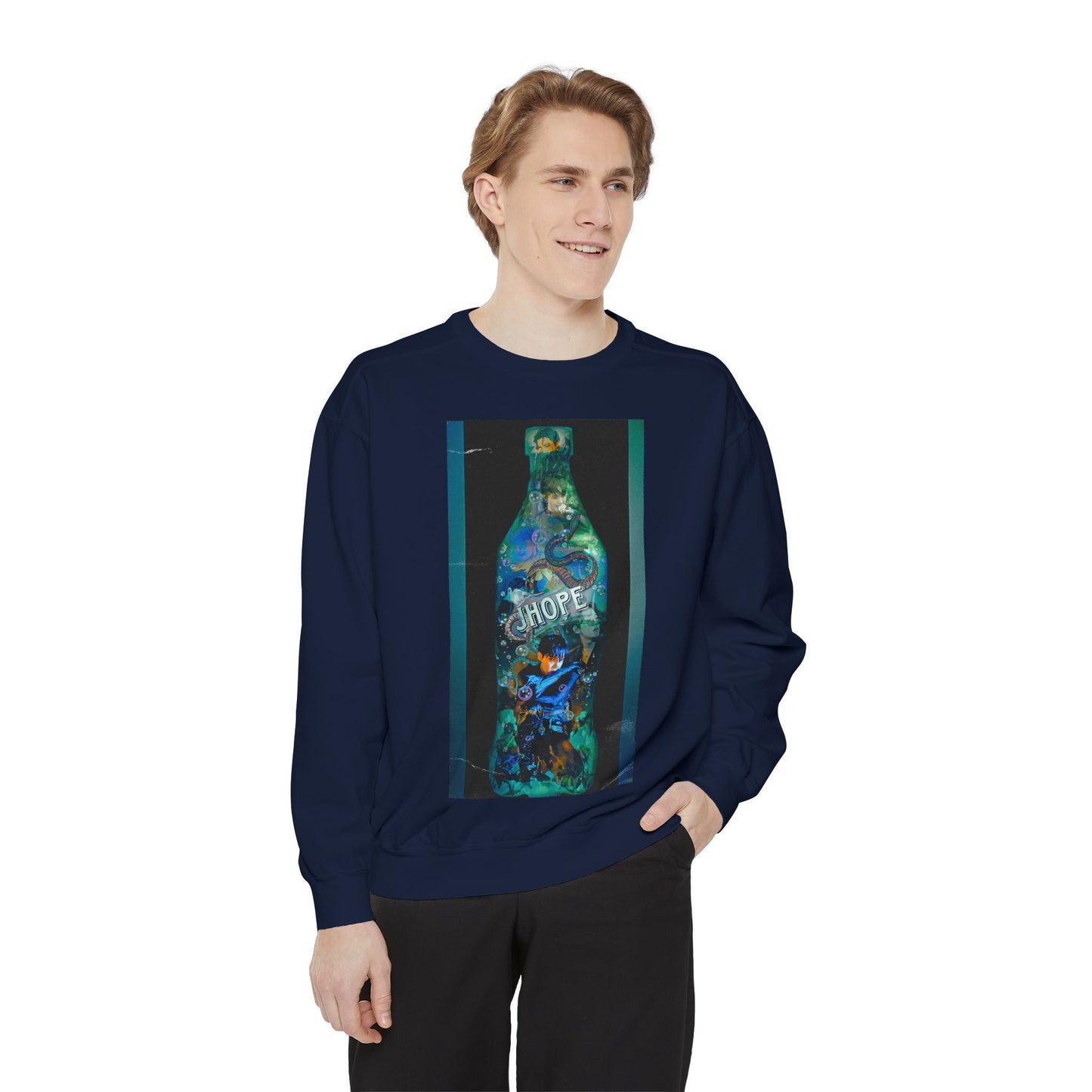 Jhope Graphic Unisex Garment-Dyed Sweatshirt