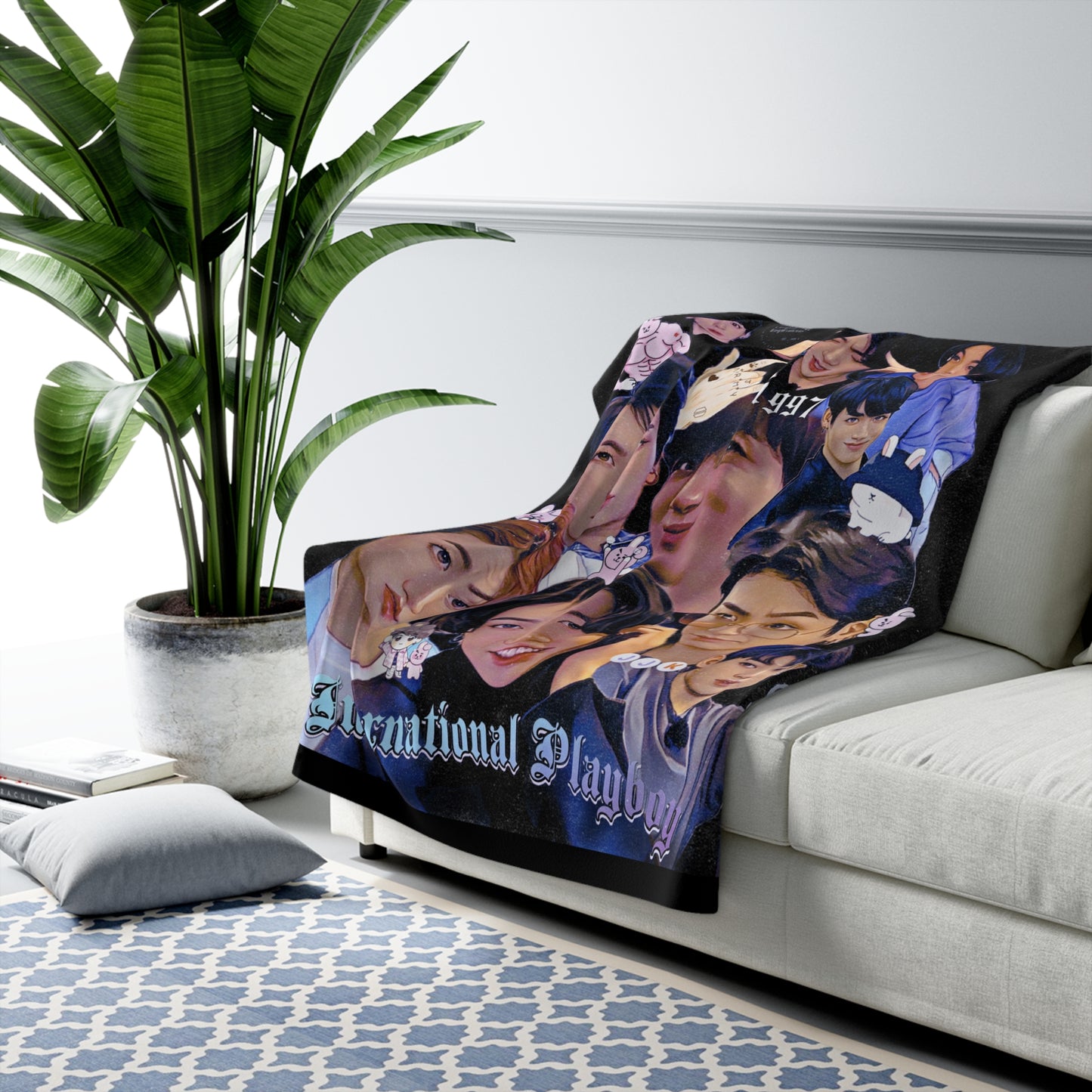 International Playboy Sherpa Fleece Blanket