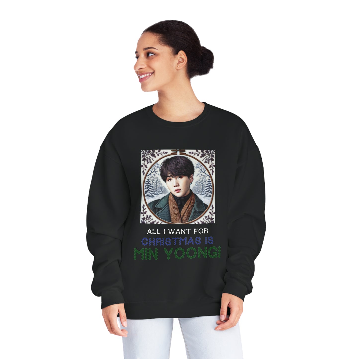 Christmas Yoongi Unisex NuBlend® Crewneck Sweatshirt
