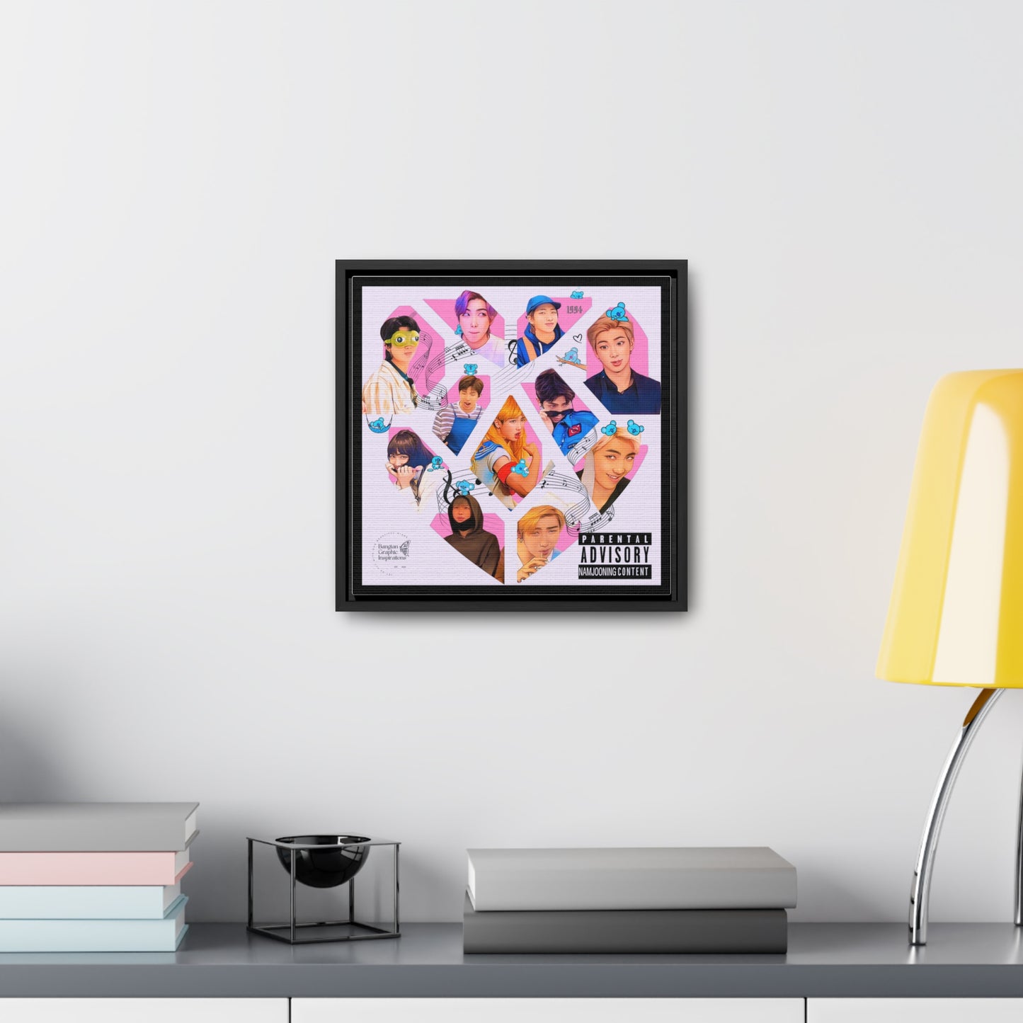 Namjooning Graphic Gallery Canvas Wraps, Square Frame