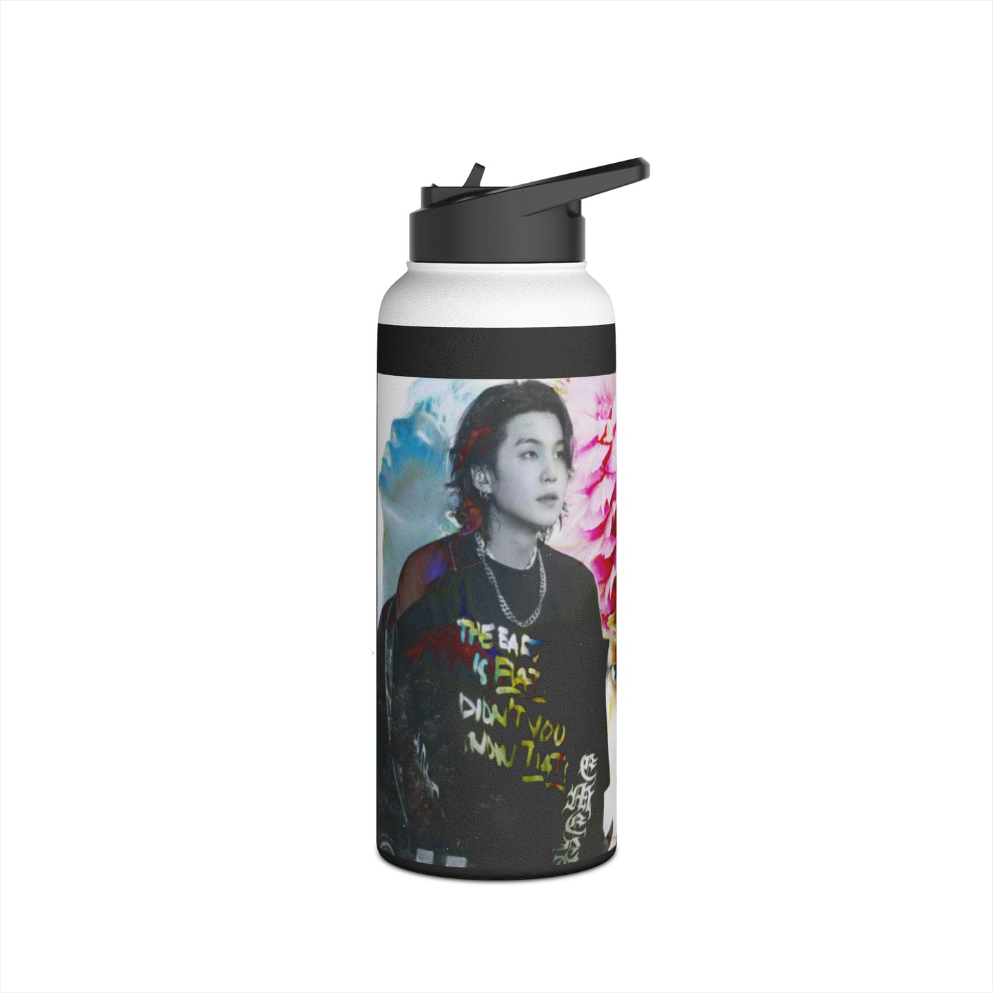 Agust D Graphic Stainless Steel Water Bottle, Standard Lid