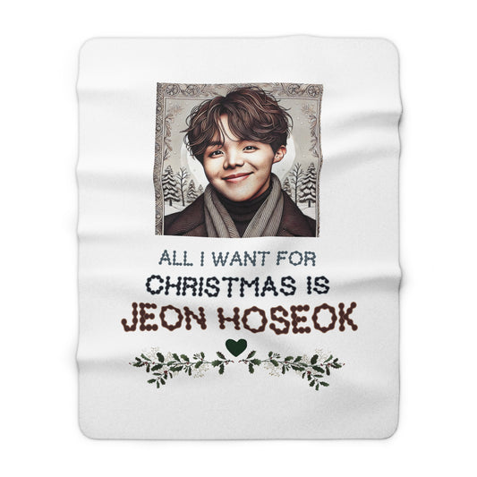 Christmas Jhope Sherpa Fleece Blanket