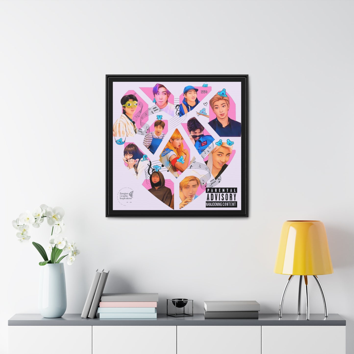 Namjooning Graphic Gallery Canvas Wraps, Square Frame