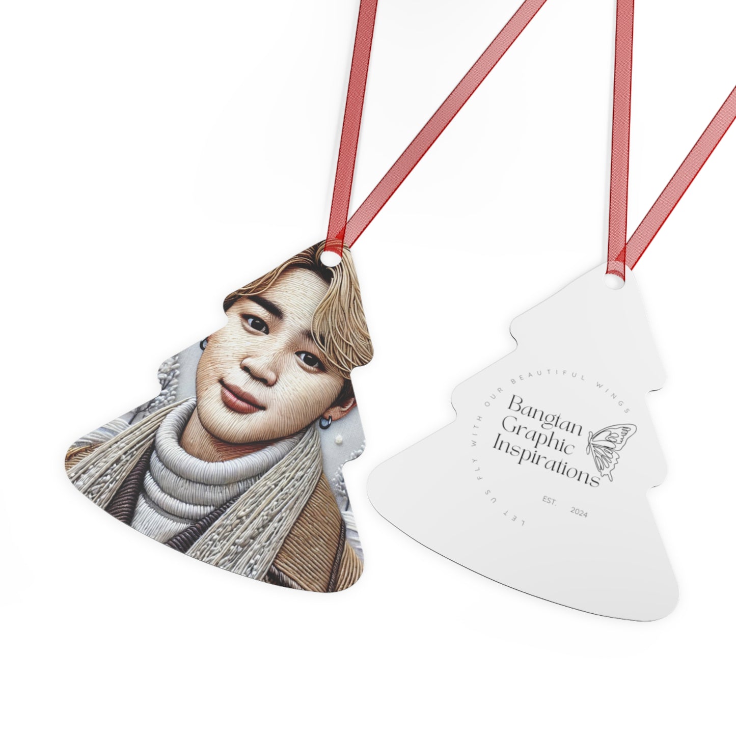 Christmas Jimin Metal Ornaments