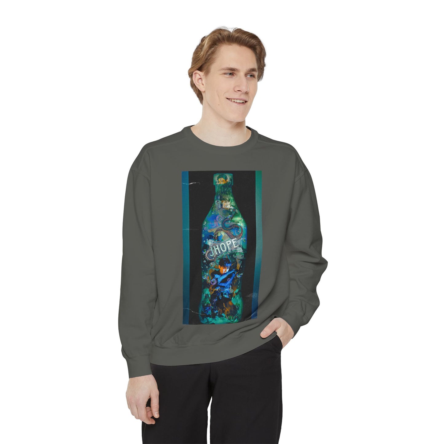 Jhope Graphic Unisex Garment-Dyed Sweatshirt