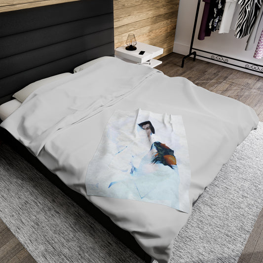 Min Yoongi Graphic Velveteen Plush Blanket