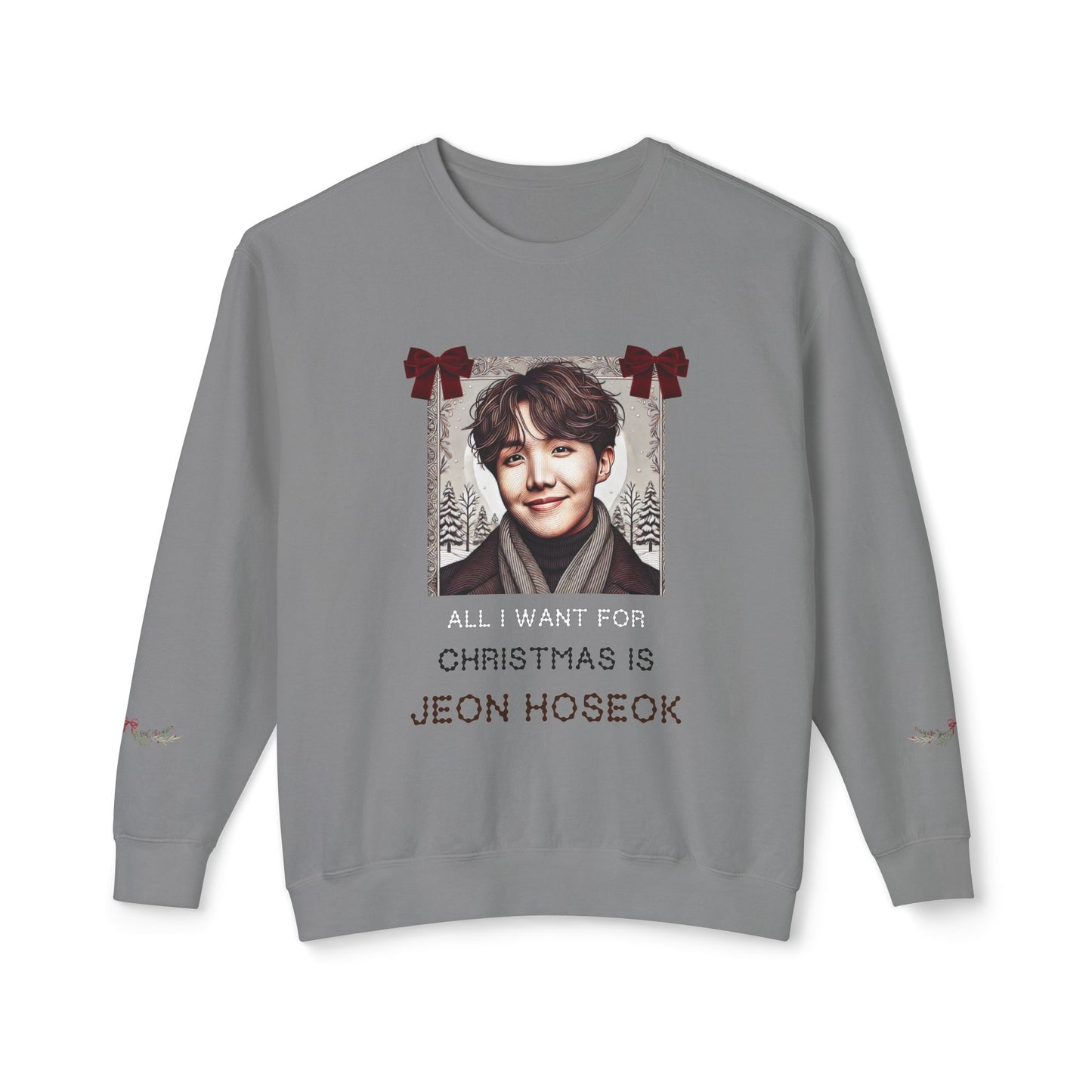 Christmas Jhope Unisex Lightweight Crewneck Sweatshirt