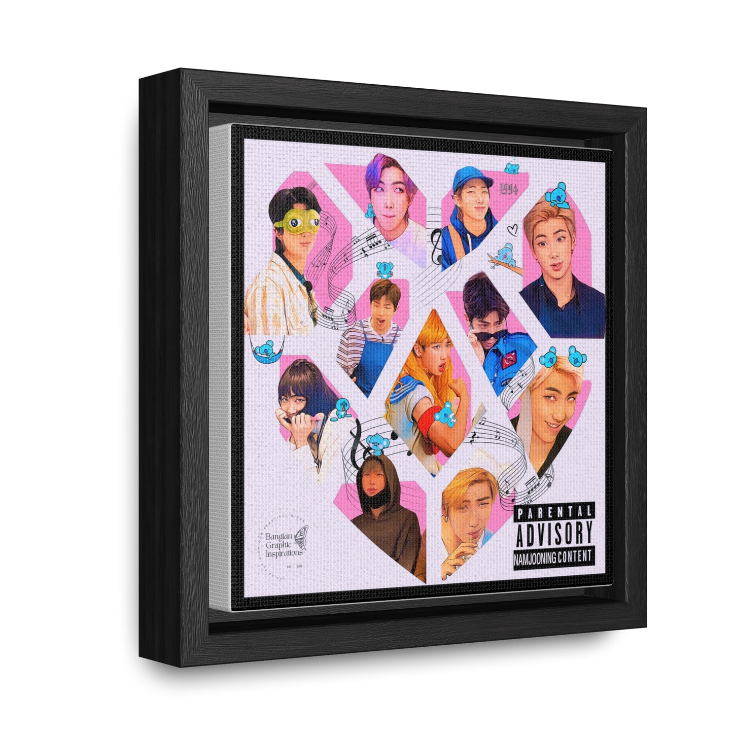 Namjooning Graphic Gallery Canvas Wraps, Square Frame