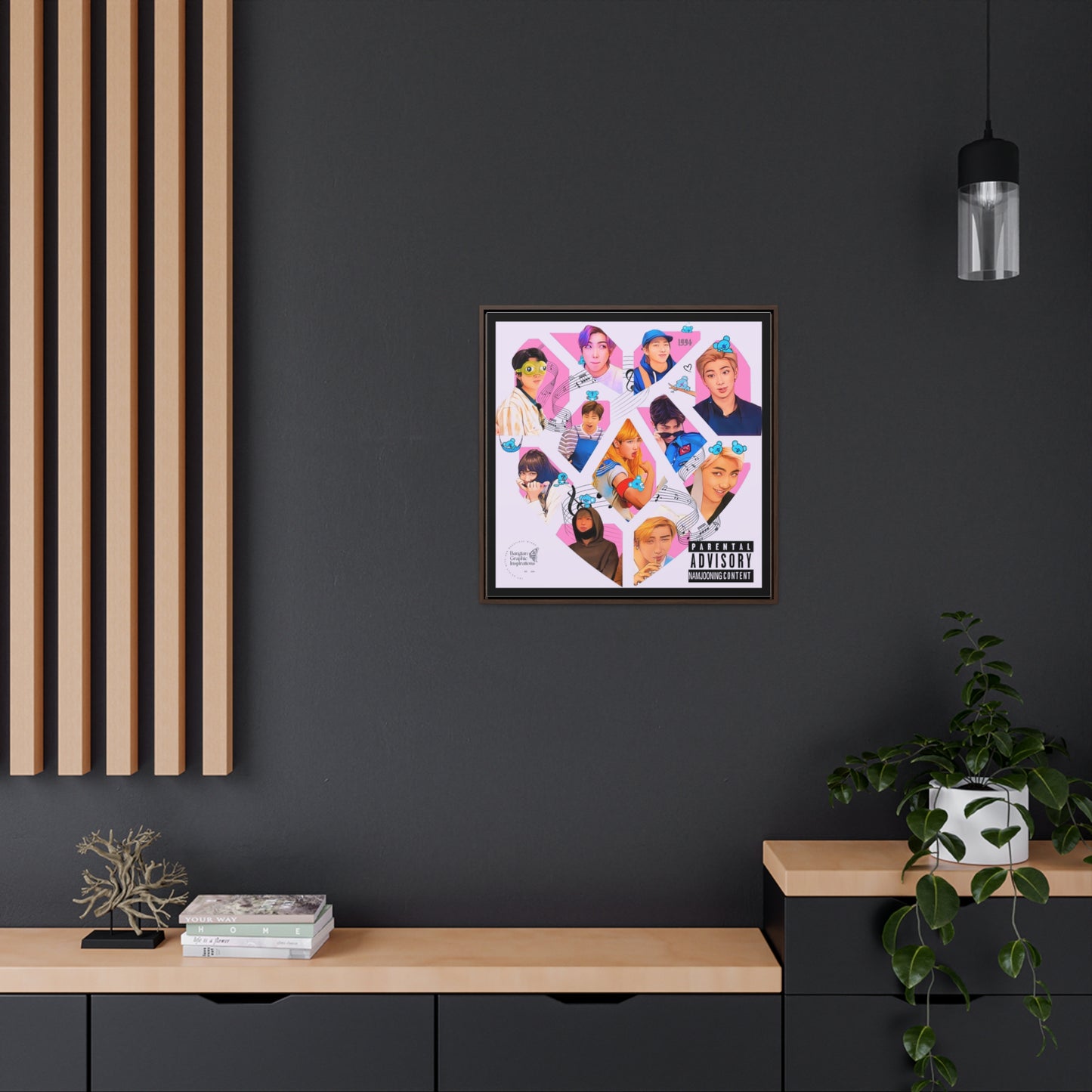 Namjooning Graphic Gallery Canvas Wraps, Square Frame
