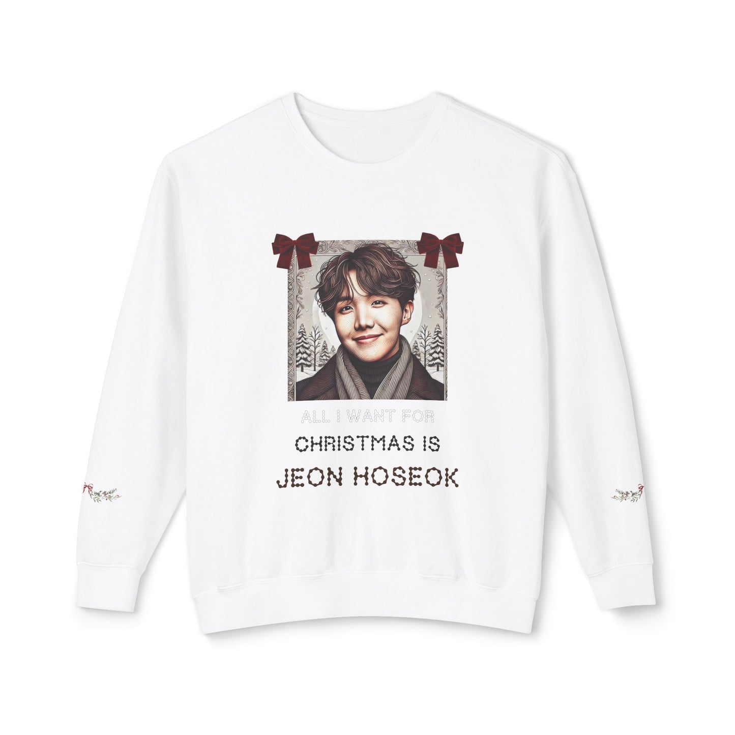 Christmas Jhope Unisex Lightweight Crewneck Sweatshirt