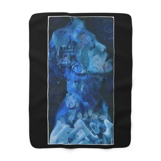 Namjoon Graphic Sherpa Fleece Blanket