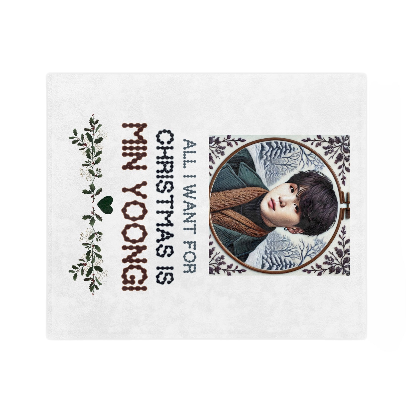 Christmas Yoongi Velveteen Microfiber Blanket