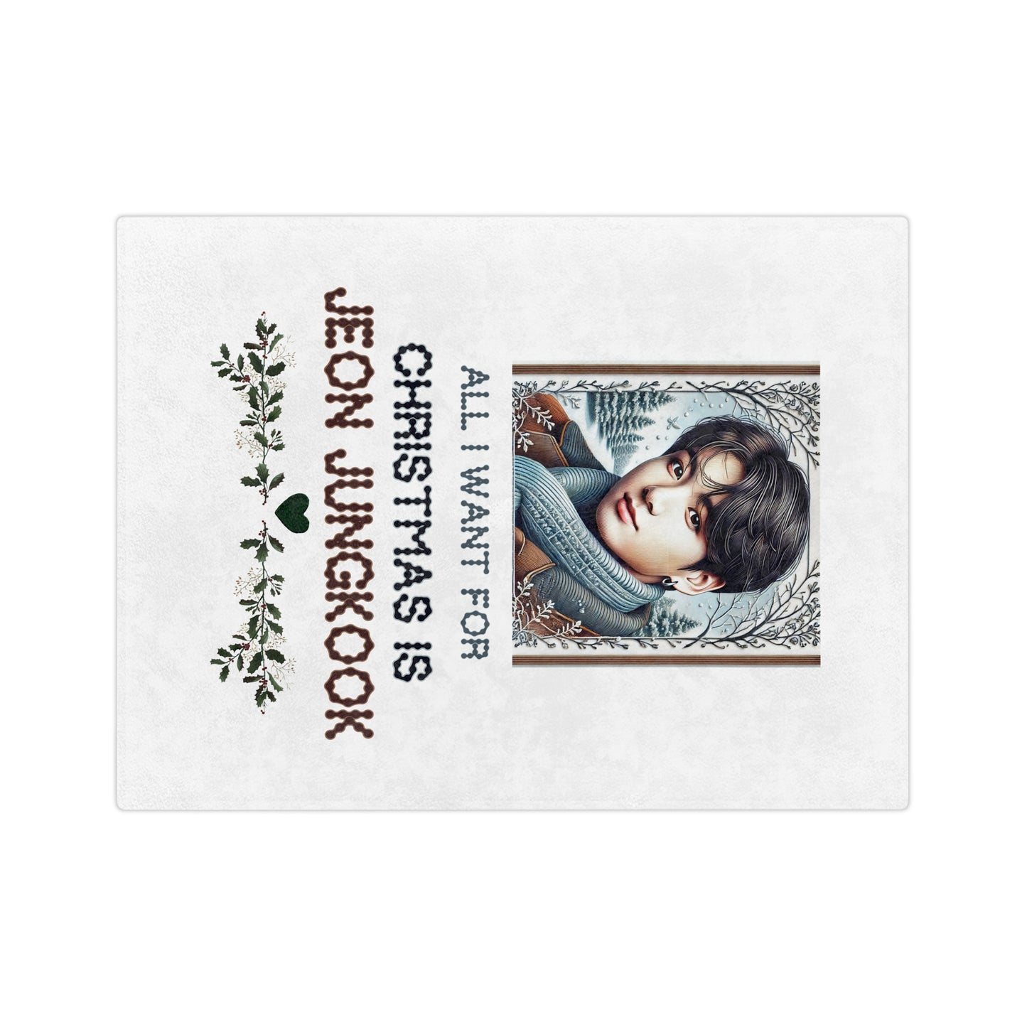 Christmas Jungkook Velveteen Microfiber Blanket