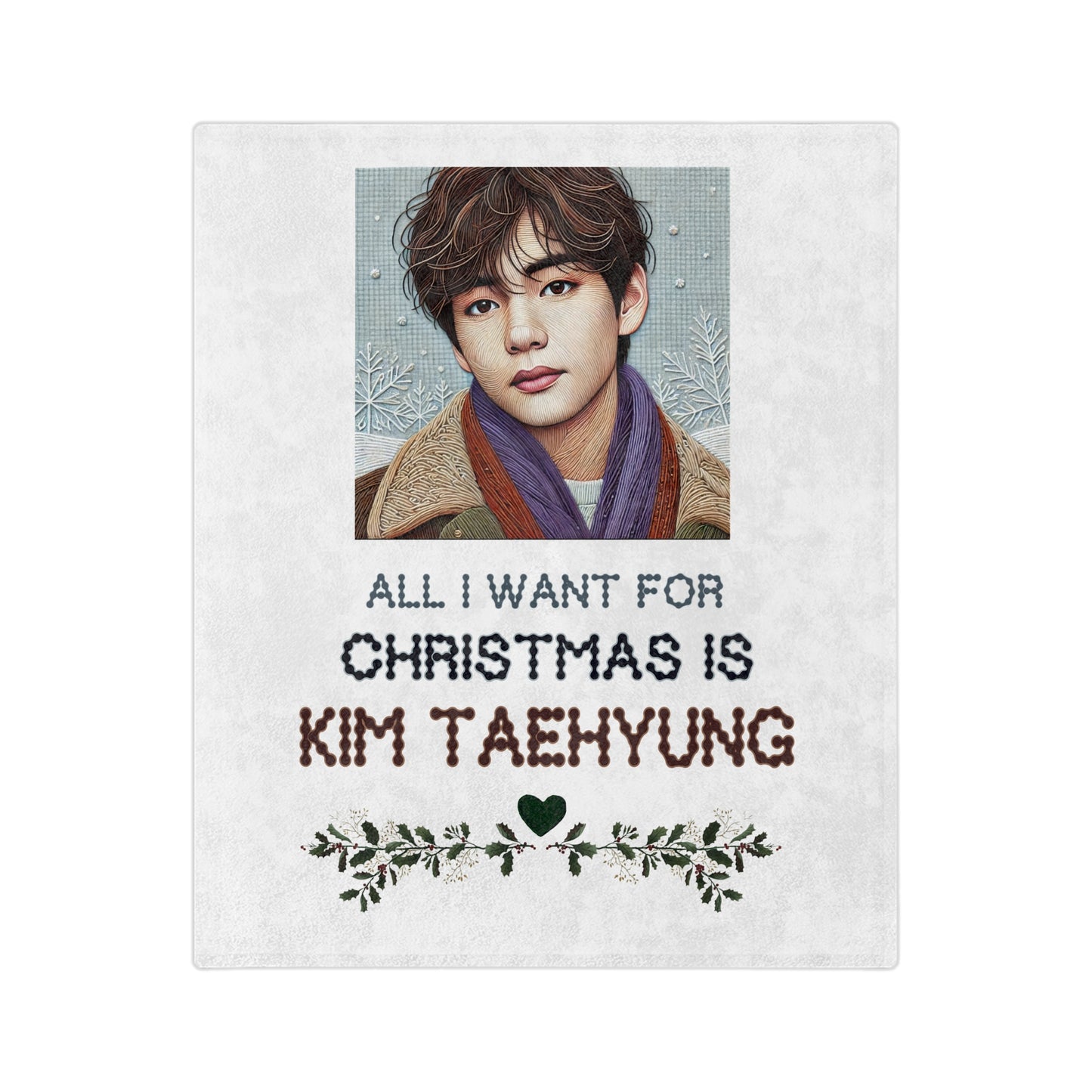 Christmas Taehyung Velveteen Microfiber Blanket