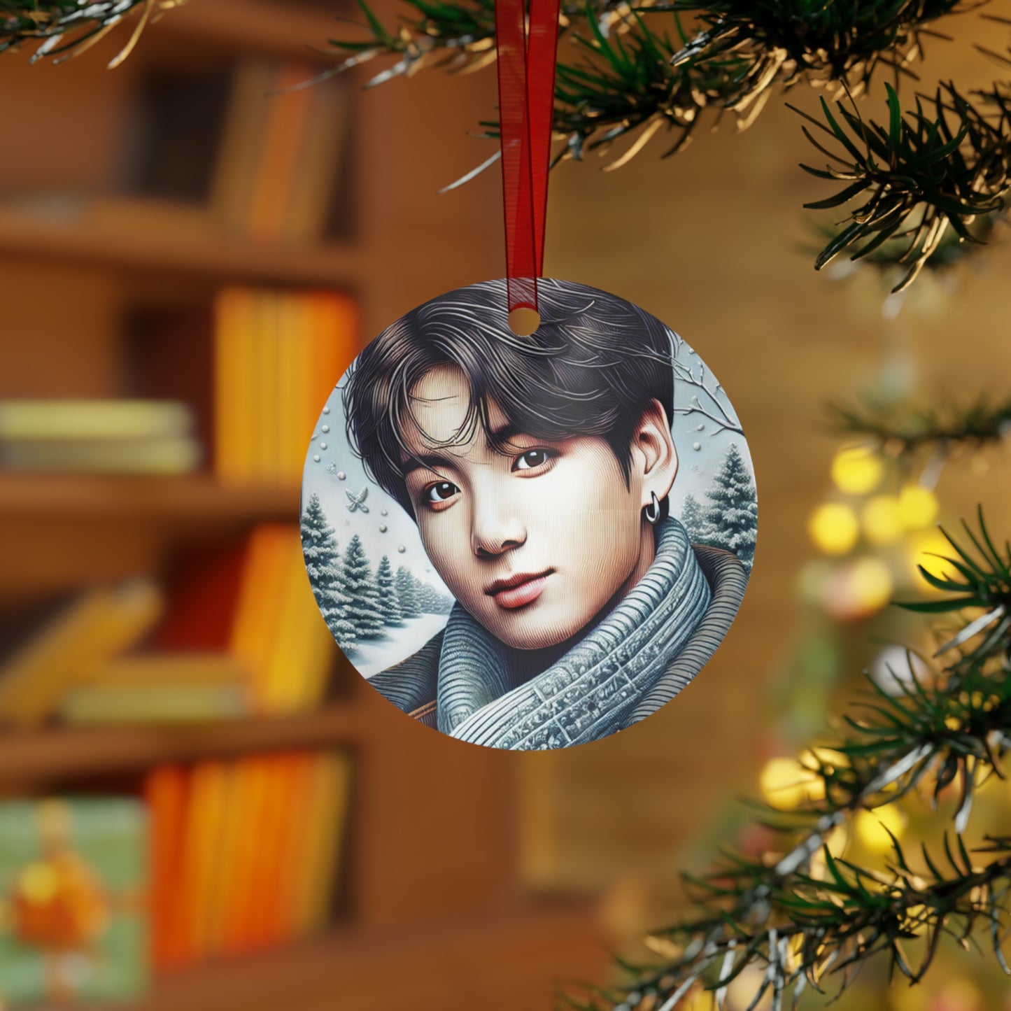 Christmas Jungkook Metal Ornaments