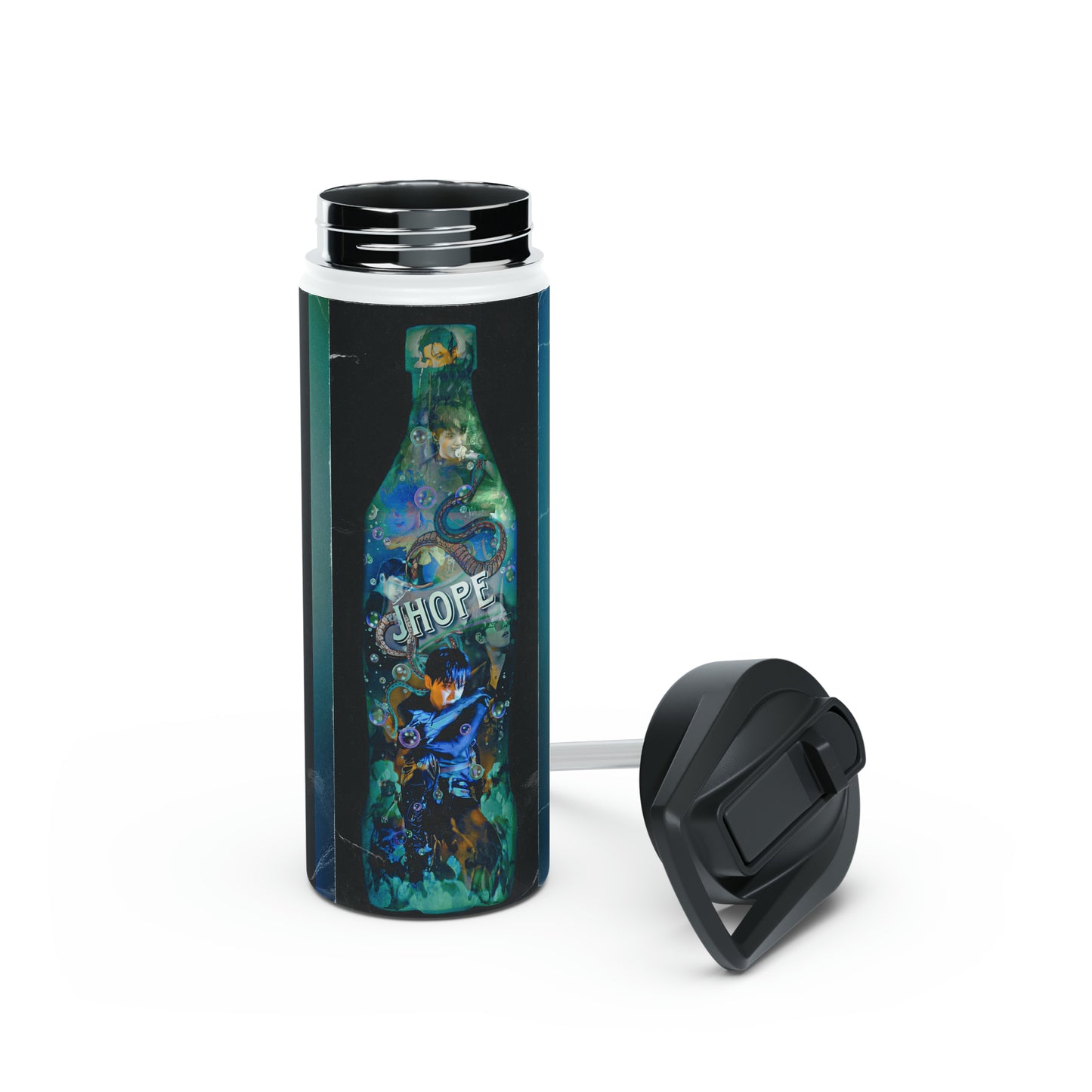 Jhope Graphic Stainless Steel Water Bottle, Standard Lid