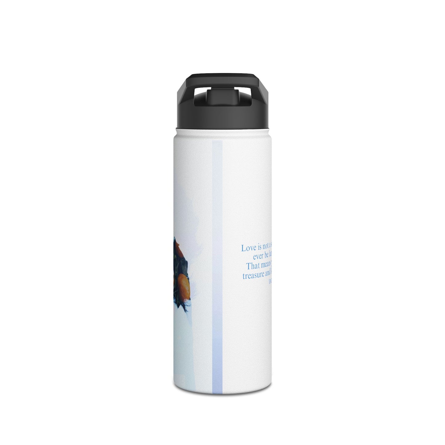 Min Yoongi Graphic Stainless Steel Water Bottle, Standard Lid