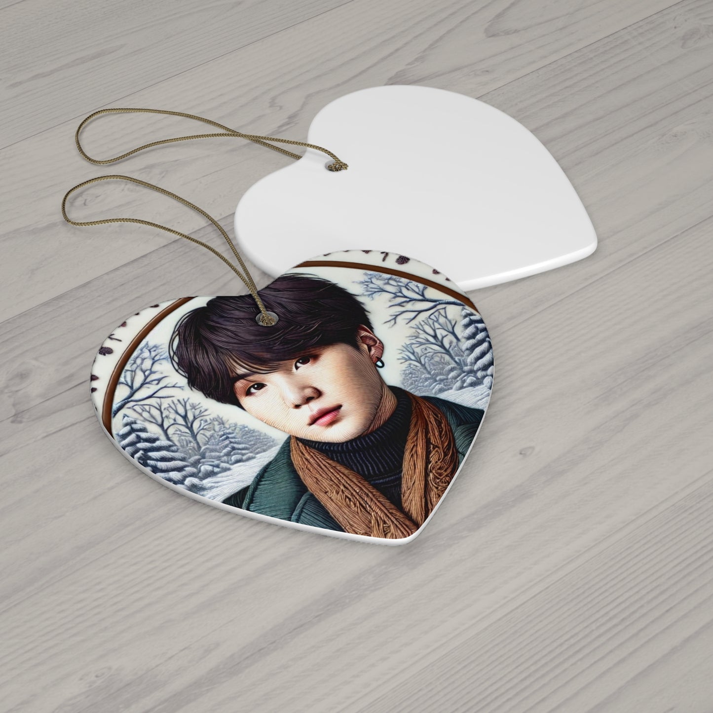 Christmas Yoongi Ceramic Ornament, 4 Shapes