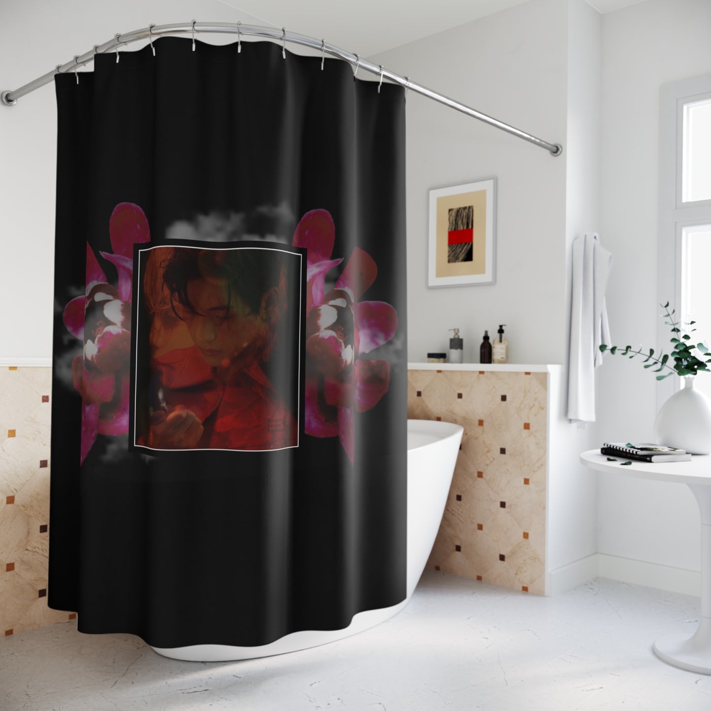 Taehyung Graphic Shower Curtains