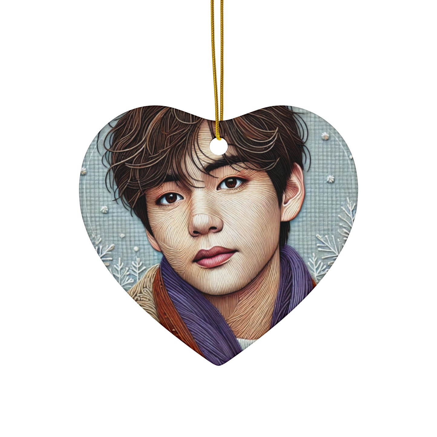 Christmas Taehyung Ceramic Ornament, 4 Shapes