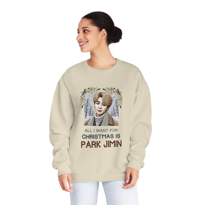 Christmas Jimin Unisex NuBlend® Crewneck Sweatshirt